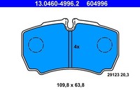 Bremsbelagsatz Scheibenbremse Hinten Ate 130460 49962 Passend FÜR Iveco