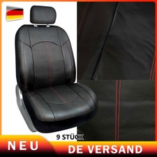 9 Stück Sitzbezüge Auto Leder Autositzbezüge 5-Sitze Universal Auto Sitzschoner