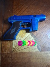 ORIGINAL 1967 Rayline Star Trek Tracer Gun WORKING w/ Discs Vintage Toy Gun Blue