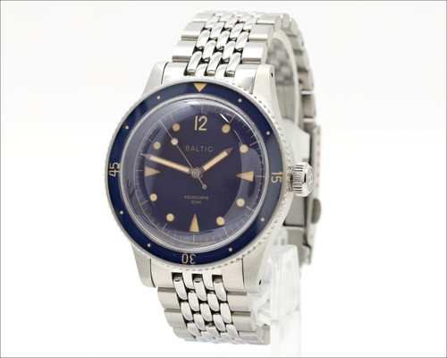 Classic BALTIC Aquascaphe Classic Blue Gilt Automatic Watch - Super Nice One -