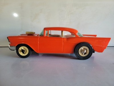 Vintage Rare W E N M A C Orange 57 Chevy Gas Car