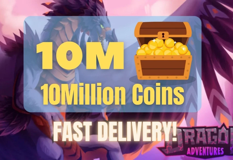 10M COINS 10Million Coins - Dragon Adventures D.A - Fast Deliver!