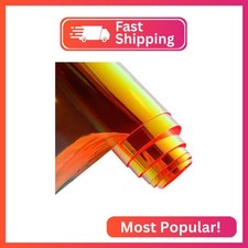 ONEART 16 Gauge Holographic Iridescent Plastic Vinyl, 16"x54" Transparent Viny