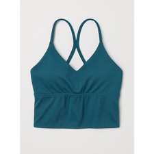 Blue Athletic Tank Top Women s Small Built-In Bra Shelf Racerback Yoga Gym