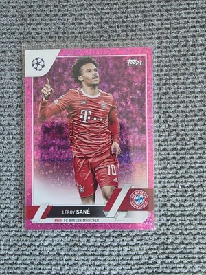 2022-23 Topps Flagship Champions League Leroy Sane Pink Sparkle Bayern München