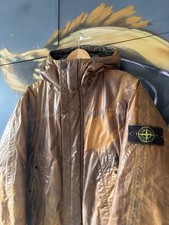 Stone Island Ice Jacket Uomo Piumino Grande Vintage 2011 Termoreattivo Marrone Giallo
