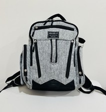 Eddie Bauer First Adventure Baby Diaper Bag Backpack Black Nylon Pockets