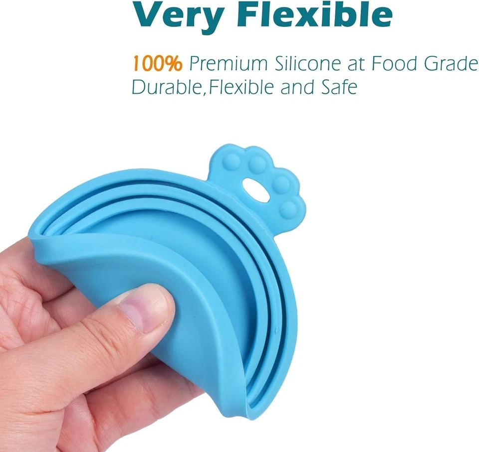 Pack de 2 tapas de silicona para latas para mascotas, tamaño universal para comida para perros gatos, 1 ajuste 3... Foto 3 de 4