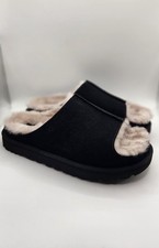 UGG Greenport Sheepskin Suede Black Sandal Slide Women's Size 10