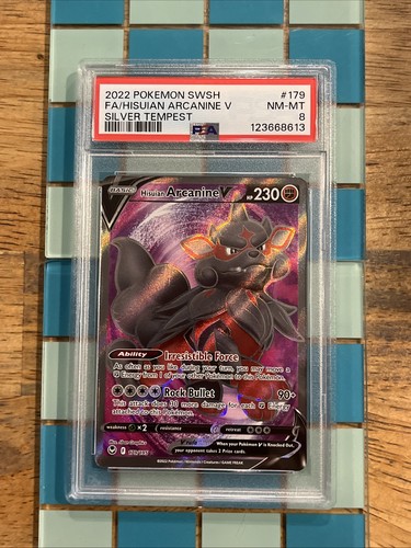 Hisuian Arcanine V graded PSA 8 for sale on eBay
