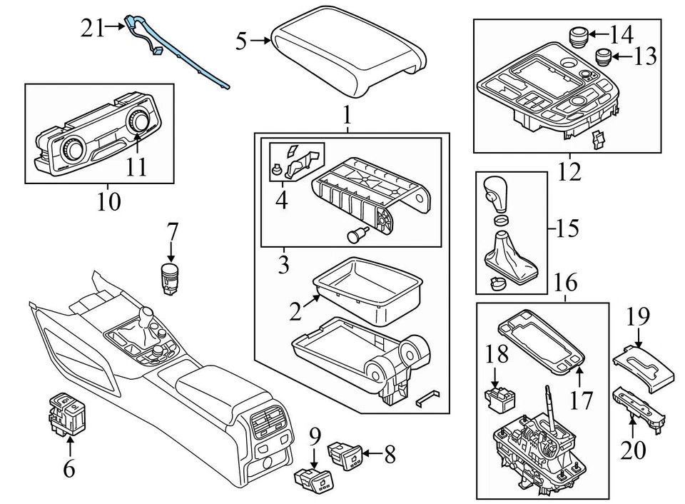 AUDI S7 2013-2014 2016-2018 - BARRA DE LUZ CONSOLA CENTRAL IZQUIERDA 4G0947093 Foto 3 de 4