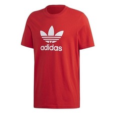 NWT Adidas Originals Men's Trefoil T-Shirt Lush Red FM3791 S or XL