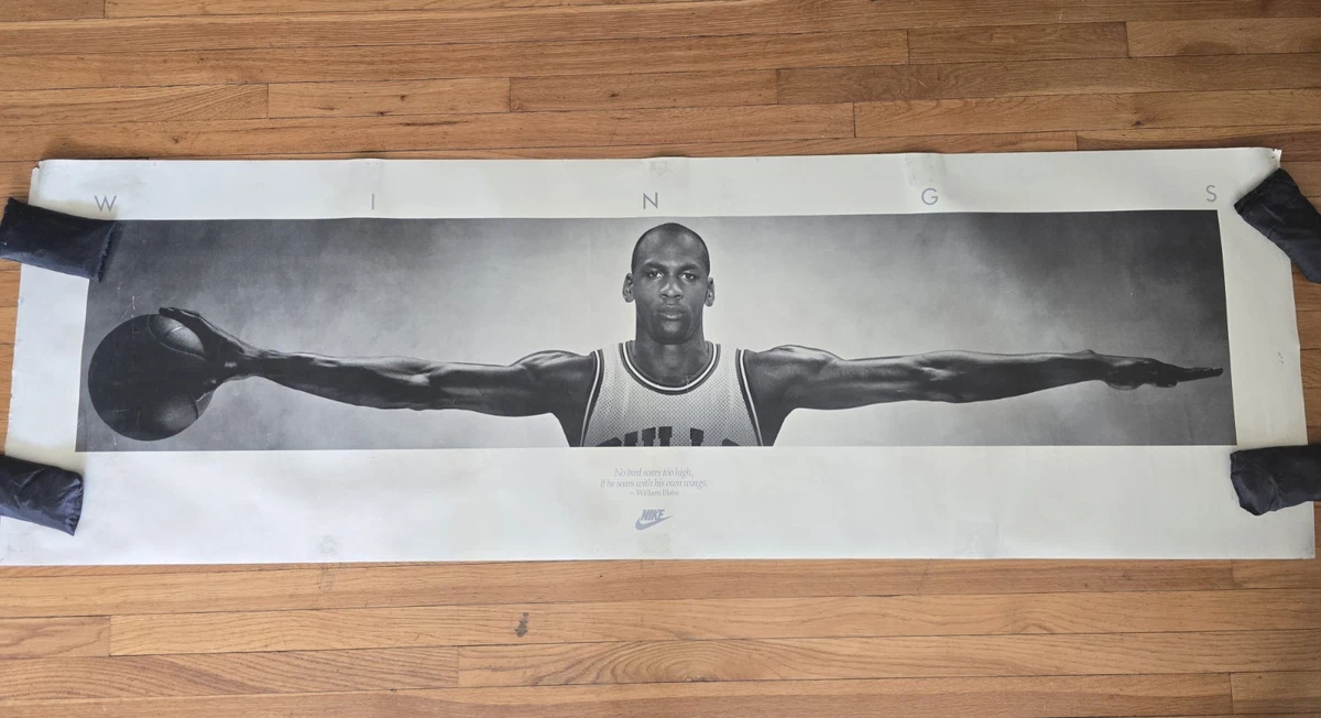 Michael Jordan Wings Poster Indiana Vintage Sports Posters for