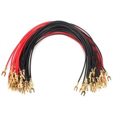 20Pcs U Shape Clip Test Leads Fork Shape Clip Leads Testing Current Test Wires