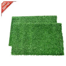 Durable Dog Grass Pee Pads - 2 Pack 18x23 Inch, Quick Drainage & Low Maintenance