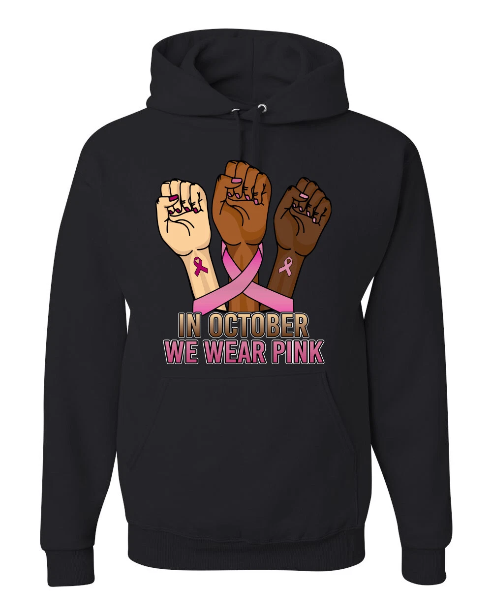 In October We Wear Pink Protest Fists Unisex Hoodie Sweatshirt
Opens in a new window or tab
