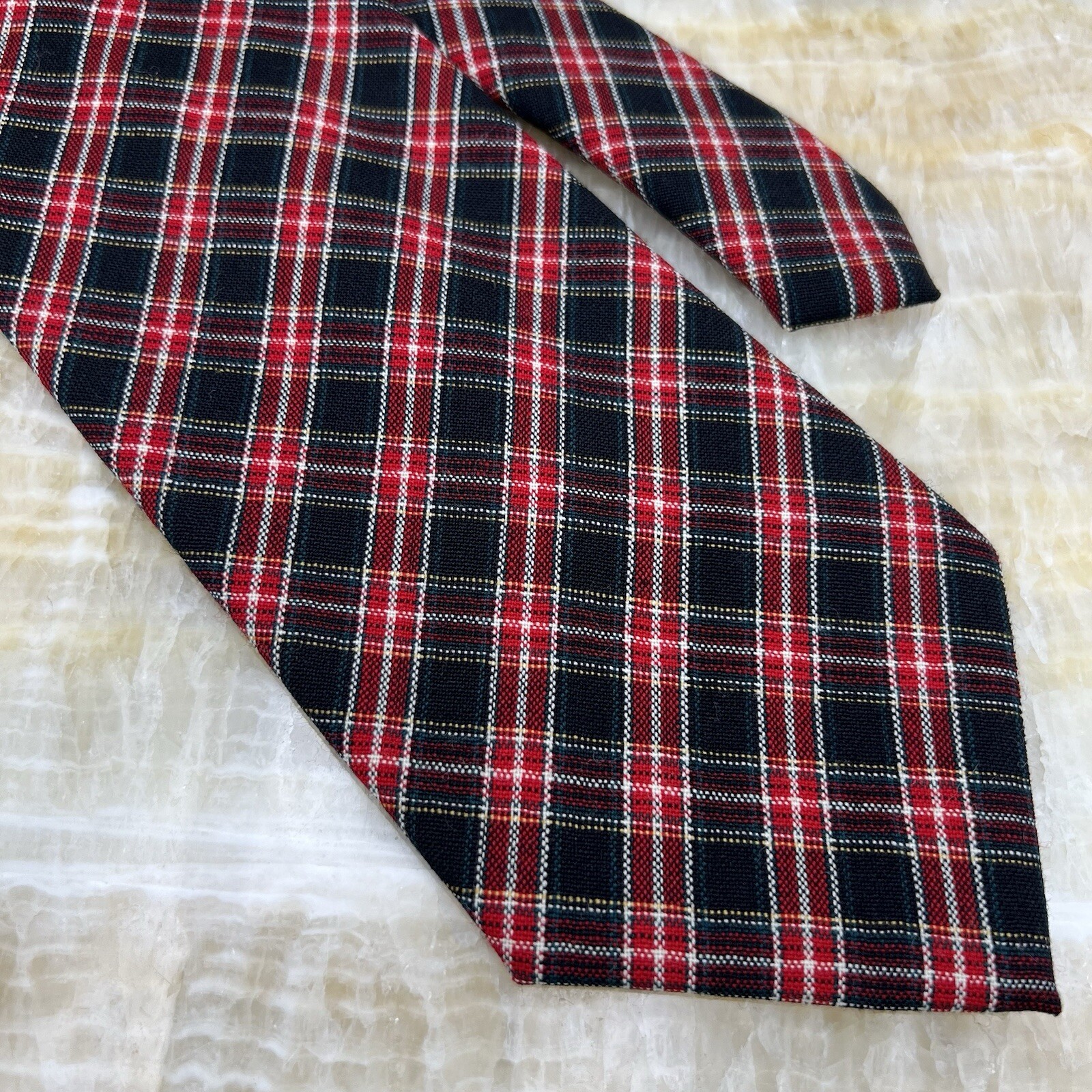 Pendleton Multicolored Plaid Design Neck Tie Wool… - image 2