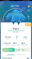 Pokemon Shiny Regice - TRADE 1 mill Dust (Unregistered)- Read Description
