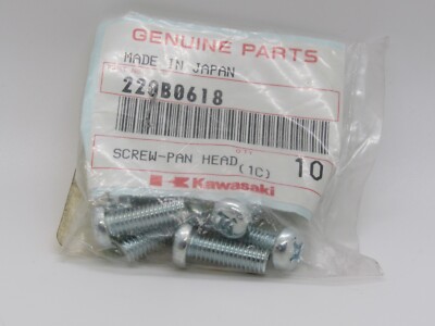 Kawasaki NOS NEW 220B0618 Pan Head Screw 6x18 Z1 KX KZ KDX