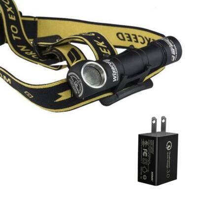 Armytek Wizard Pro v3 XHP50 (Warm) Silver Headlamp w/3Amp Wall Adapter