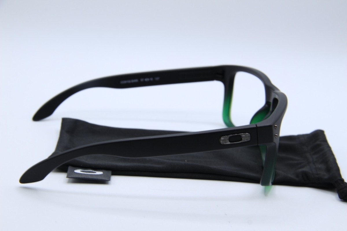 NEW OAKLEY OO9102-E455 HOLBROOK MATTE BLACK GREEN AUTHENTIC