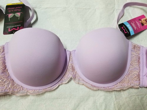 Women's Love the Lift Embroidered Push-Up Balconette Bra DM9905 lilac size 36D - Picture 4 of 5