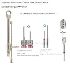 Dental Implant Screwdriver Hex Straumann T6 Driver Torque Wrench Adapter For ITI