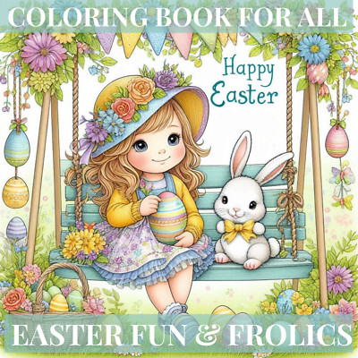 EASTER FUN & FROLICS - COLORING BOOK FOR ADULTS AND KIDS, ACTIVITY BOOK
