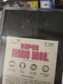 1989 Topps Nintendo Scratch-Off #9 Super Mario Bros POP 1 Screen 9 NES SGC 9 MNT