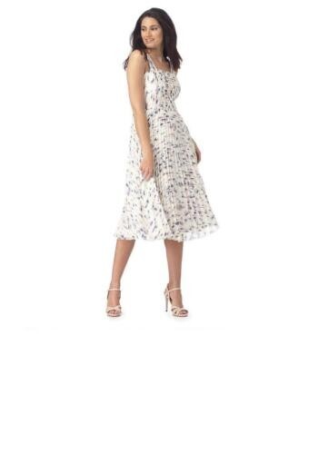 RJR John Rocha Floral Print Midi Skater Dress Size 12 SA7 AA 22 - Bild 4 von 4
