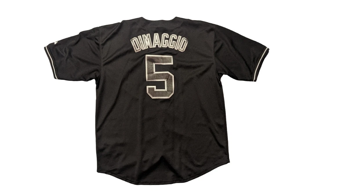 Vintage Majestic MLB New York Yankees #5 Joe Dimaggio Black Stitch Jersey  Sz 54