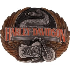 New Harley Davidson Motorcycle Rattlesnake Snake Biker NOS Vintage Belt Buckle