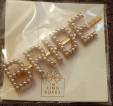 The Ring Boxes Bride Pearl Hair Clip-BC