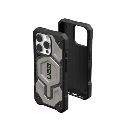 UAG iPhone 16 Pro Case 6.3'' Monarch Pro - Rugged Shockproof Anti-Slip, Titanium