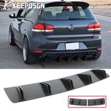 32" For VW Golf GTI MK6 10-14 Carbon Rear Lip Bumper Diffuser Shark Fin Splitter