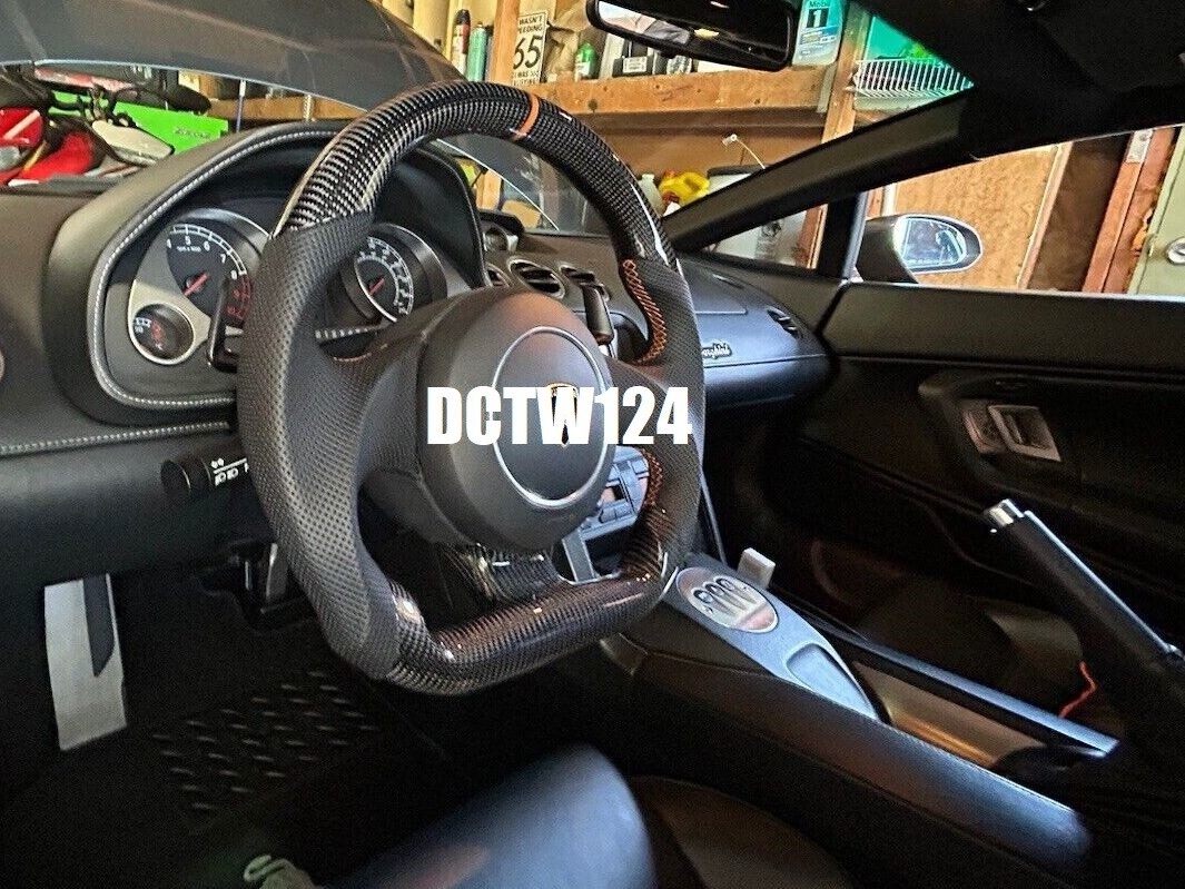 Real Carbon steering wheel Lamborghini Gallardo LP550 570 Orange ring stitc03~13