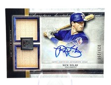 2020 Topps Museum Nick Solar Dual Game Used Relic Bat Auto /299 SSDA-NS