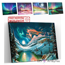 Paint By Numbers Kit Aurora Abstract Brush Canvas Adult Beginner Home Painting