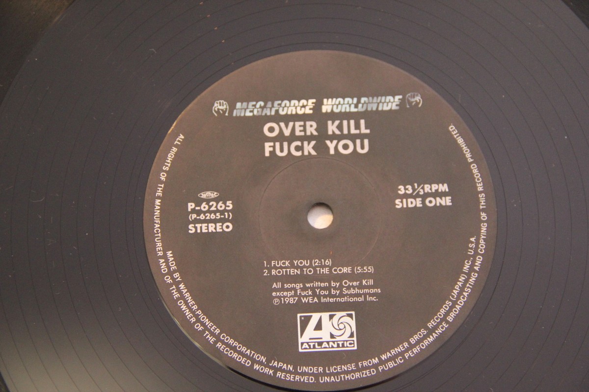 Overkill   !!!Fuck You!!! Rock Trash Vinyl LP Japan + OBI P-6265