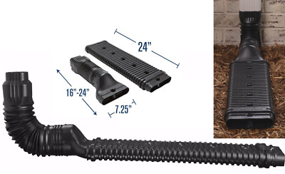 Low Profile Drain Downspout Extension Kit 43 in., Rain Pipe Spout ...