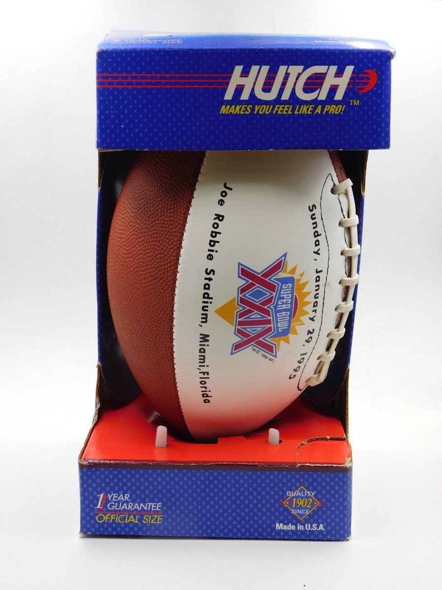 Hutch Official NFL Super Bowl XXIX White Panel Souvenir Football w