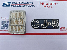 OEM JEEP CJ5 LOGO & Four Wheel Drive Badge (1976-1983) MADE IN THE USA OIIIIIIIO
