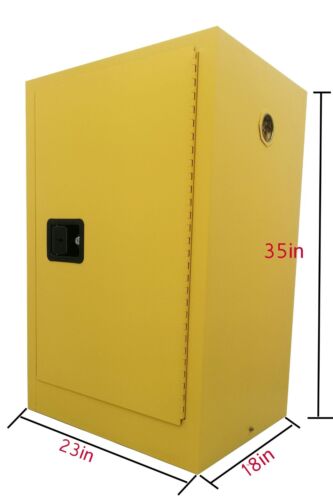 40 Gallon Safety Storage Cabinet Flammable Liquid Hazardous Manual Close Door - Picture 3 of 14