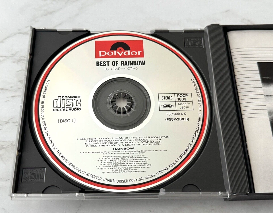 Rainbow The Best Of 2 CD JAPAN IMPORT! w/Obi 1990 Polydor POCP-1809/10 RARE OOP! Foto 2 de 4