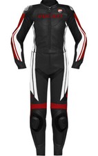 DUCATI Uomo Tuta in Pelle da Moto Da Corsa Motociclo Pelle Giacca Pantaloni 56