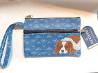 Blenheim Cavalier King Charles Spaniel Dog Wristlet Makeup Bag Coin Purse
