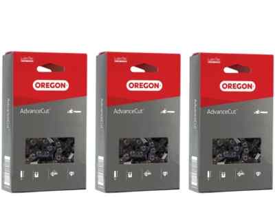 (3) Oregon 91PX052G AdvanceCut Saw Chain Semi-Chisel 52 Drive Link For 14'' Bars