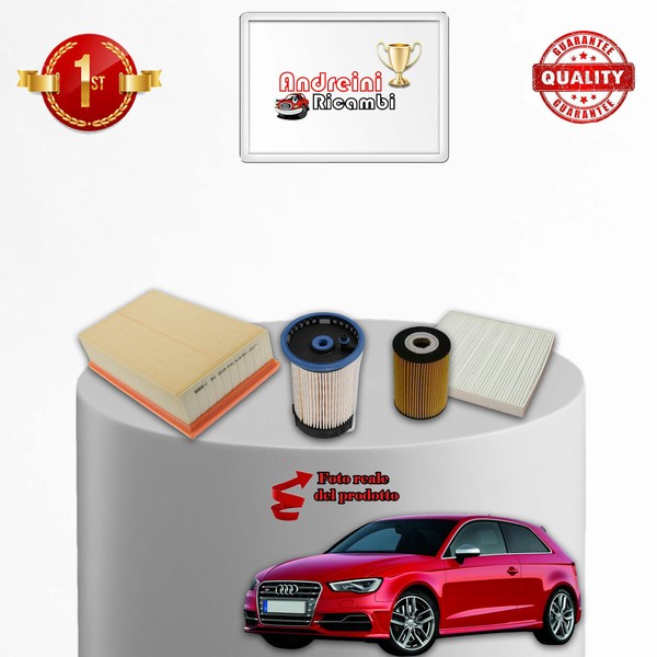 Set Service 4 Filter Audi A3 III 1.6 Diesel 85KW 116CV Von 2017->-image