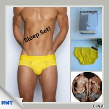 C-IN2 - Scrimmage - Men's Tank and Low Rise Brief - Yan Yellow (M)