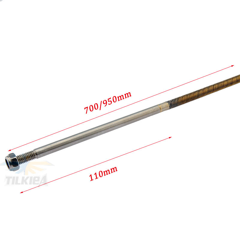 Cavo Flessibile Per Barca RC 6.35mm (1/4 Pollice) - Lunghezza 700/950 Mm, Manovra Sinistra/Destra Per Modelli A Scoppio (Nitro/Gas)